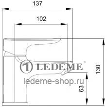 Смеситель для раковины Ledeme L1065