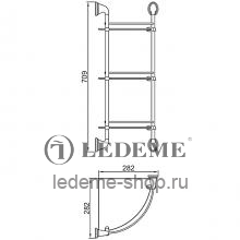 Стеклянная полка в ванную комнату Ledeme L1507-3 Хром/Стекло
