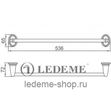 Прямой полотенцедержатель Ledeme L1501 Хром