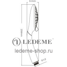 Душевая лейка Ledeme M16 Хром