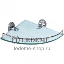 Полочка для ванной Ledeme L1921-1 Хром/Стекло