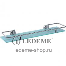 Стеклянная полка в ванную комнату Ledeme L1707-1 Хром/Стекло