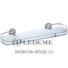 Стеклянная полка в ванную комнату Ledeme L1907-1 Хром/Стекло