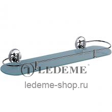 Стеклянная полка в ванную комнату Ledeme L3307-1 Хром/Стекло