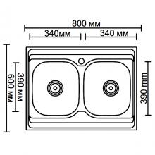 Мойка для кухни из нержавеющей стали Ledeme L98060B-6