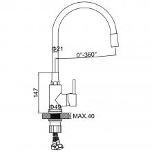 Смеситель для кухни Ledeme L4898M-16