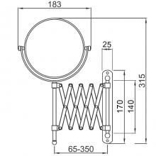 Настенное косметическое зеркало Ledeme L6406 Хром