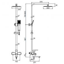 Душевая стойка Ledeme L72433