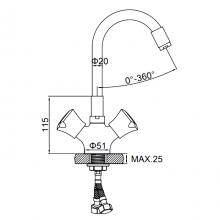 Смеситель для кухни Ledeme L4022-1