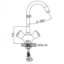 Смеситель для кухни Ledeme L4022-6