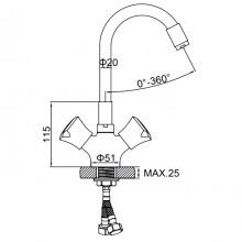 Смеситель для кухни Ledeme L4022-9