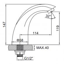 Смеситель для раковины Ledeme L1055-14