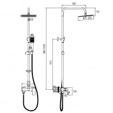 Душевая стойка Ledeme L72425D-1