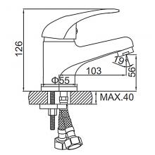 Смеситель для раковины Ledeme L1002-B