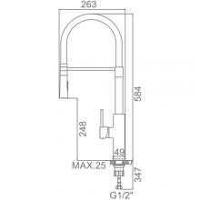 Смеситель для кухни Ledeme L4097-2