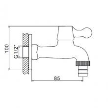 Кран садовый Ledeme L4695-1