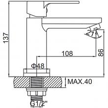 Смеситель для раковины Ledeme L4795