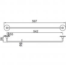 Прямой полотенцедержатель Ledeme L5701