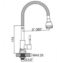 Смеситель для кухни Ledeme L74295