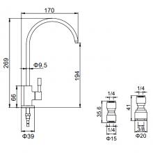 Смеситель для кухни Ledeme LH508