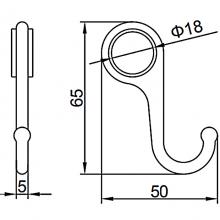 крючки для рейлинга Ledeme L211-2