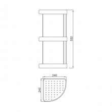 Полочка для ванной Ledeme L362-3