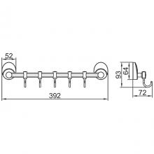 Крючок Ledeme L3315-5 Хром