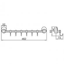 Крючок Ledeme L3315-6 Хром