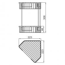 Полка-решетка Ledeme L335-1 Хром