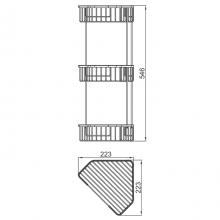 Полка-решетка Ledeme L335-2 Хром