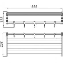 Полка для полотенец Ledeme L806 Хром