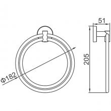 Кольцевой полотенцедержатель Ledeme L1704-1 Хром