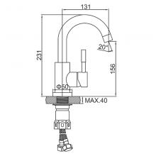 Смеситель для раковины Ledeme L1098B-3