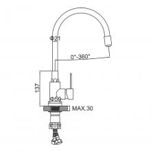 Смеситель для кухни Ledeme L74004-16