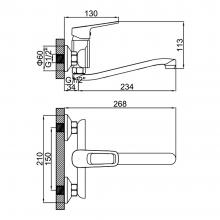 Смеситель для кухни Ledeme L4682