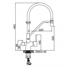 Смеситель для кухни Ledeme L4897-3