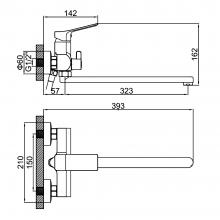 Смеситель для ванны Ledeme L2294SA