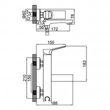 Смеситель для ванны Ledeme L3185D