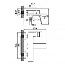 Смеситель для ванны Ledeme L3194D