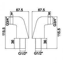 Монтажный набор на борт ванны Ledeme L77