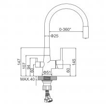 Смеситель для кухни Ledeme L4955A-9